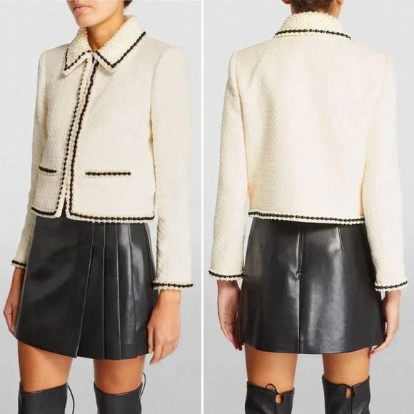 Alice + Olivia Jackets & Blazers - Alice + Olivia Kidman Pearl Cropped Jacket Size Large